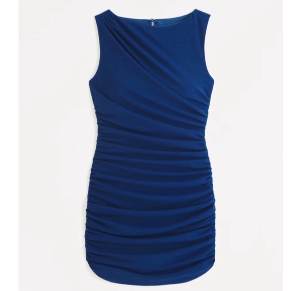 NWT Abercrombie And Fitch High Neck Ruched Side Dress - Picture 1 of 7